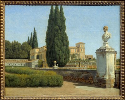 I trädgårdarna i Villa Albani. Målning av Christoffer Wilhelm Eckersberg (1783-1853) Ec. Dan. av Christoffer Wilhelm Eckersberg