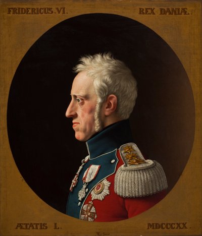 Porträtt av Fredrik VI av Danmark 1768-1839, 1839. av Christoffer Wilhelm Eckersberg