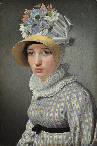 Porträtt av modellen Maddalena eller Anna Maria Uhden av Christoffer Wilhelm Eckersberg