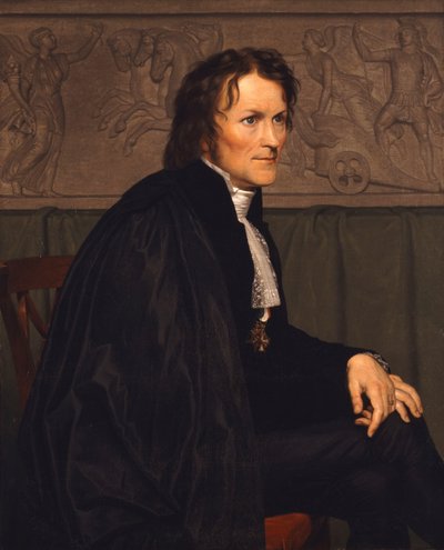 Porträtt av skulptören Bertel Thorvaldsen 1770-1844, 1838 av Christoffer Wilhelm Eckersberg