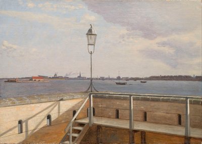 Utsikt från Trekronerbatteriet med Köpenhamn i fjärran av Christoffer Wilhelm Eckersberg