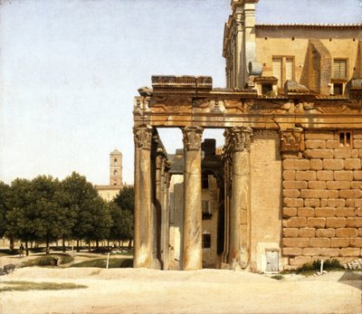 Utsikt över Via Sacra, Rom, 1814 av Christoffer Wilhelm Eckersberg