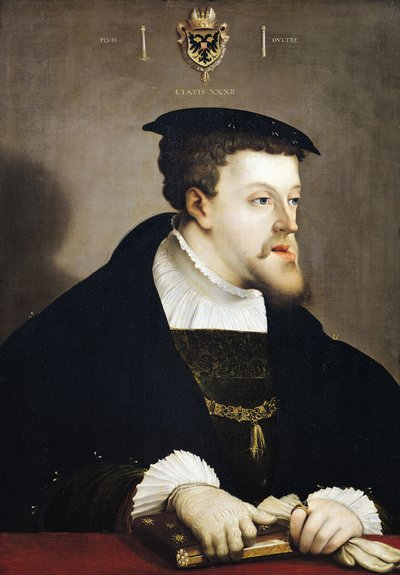 Karl V (1500-58) Helige romerske kejsare av Christoph Amberger