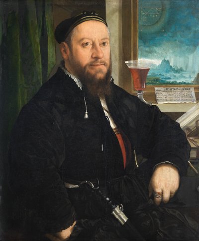 Porträtt av Matthäus Schwarz av Christoph Amberger