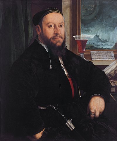 Porträtt av Matthäus Schwarz av Christoph Amberger