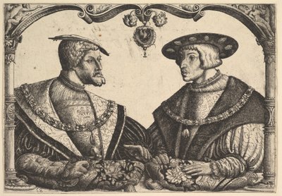 Kejsarna Karl V och Ferdinand I, ca. 1531. av Christoph Bockstorffer