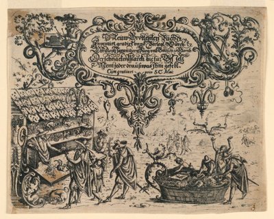 Titelsida från Neüw Grotteßken Buch (New Grotesque Book) av Christoph Jamnitzer
