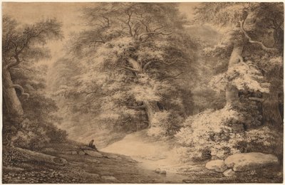En bokskog med en vilande resenär, 1803. av Christoph Nathe