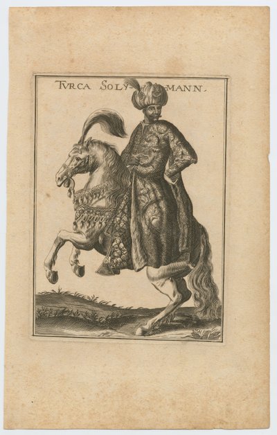 Suleiman II 1642-1691, Sultan av det osmanska riket, 1710 av Christoph Wiegel