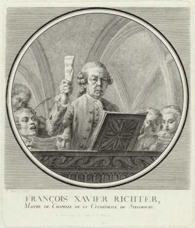 Porträtt av kompositören Franz Xaver Richter 1709-1789, 1785. av Christophe Guerin