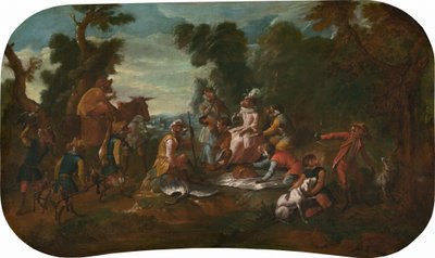 Singerie: The Picnic, ca. 1739. av Christophe Huet