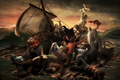 En flotta med halloweenmonster av Christophe Kiciak