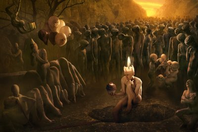 En surrealistisk fackeltåg av Christophe Kiciak