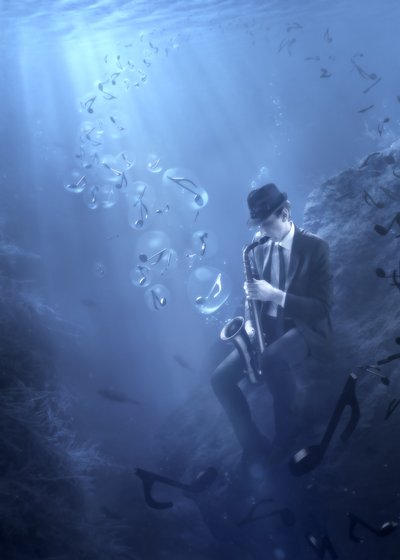 Jazzmannen under vattnet av Christophe Kiciak