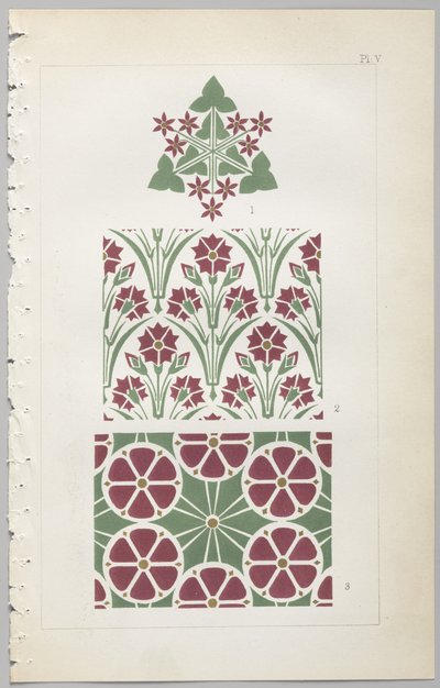 Konsten att dekorativ design: med en bilaga, som visar de timmar på dygnet då blommor öppnar, publicerad av Day & Son, London, 1862 av Christopher Dresser