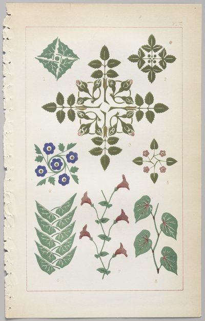 Konsten att dekorativ design: med en bilaga, som visar de timmar på dygnet då blommor öppnar, publicerad av Day & Son, London, 1862 av Christopher Dresser