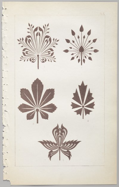 Konsten att dekorativ design: med en bilaga, som visar de timmar på dygnet då blommor öppnar, publicerad av Day & Son, London, 1862 av Christopher Dresser