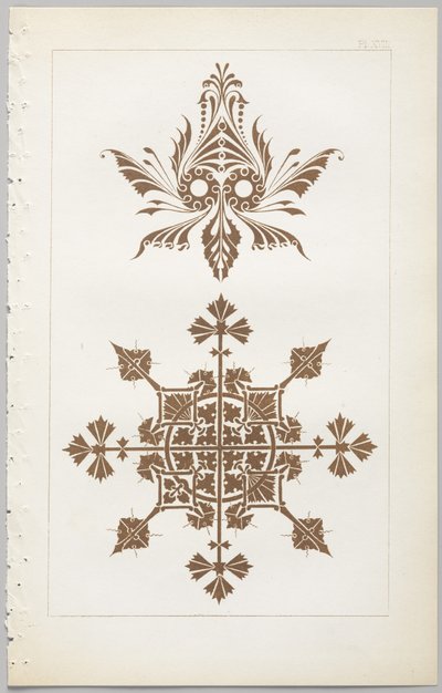 Konsten att dekorativ design: med en bilaga, som visar de timmar på dygnet då blommor öppnar, publicerad av Day & Son, London, 1862 av Christopher Dresser