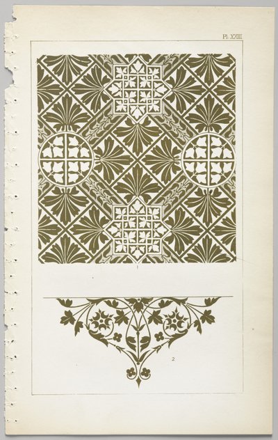 Konsten att dekorativ design: med en bilaga, som visar de timmar på dygnet då blommor öppnar, publicerad av Day & Son, London, 1862 av Christopher Dresser