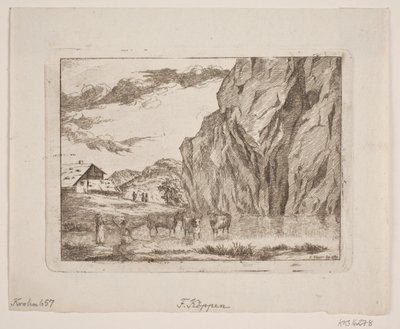 Bergslandskap av Christopher Friederich Köppen
