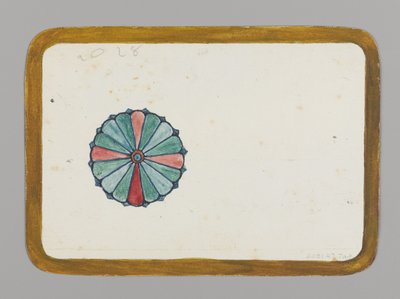 Stiliserad krysantemum (verso), c.1880 (wc, svart bläck och metallic färg över grafit på mycket tunt kartong) av Christopher Grant La Farge