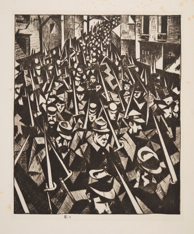 A Dawn, 1914, pub. 1915. av Christopher Richard Wynne Nevinson