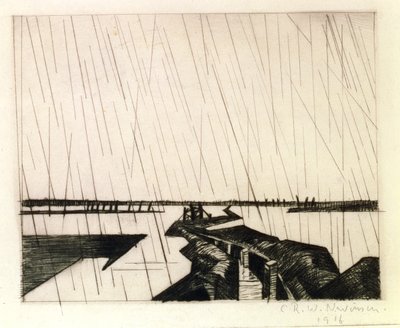 A Flooded Trench on the Yser, 1916 (torrpunkt) av Christopher Richard Wynne Nevinson