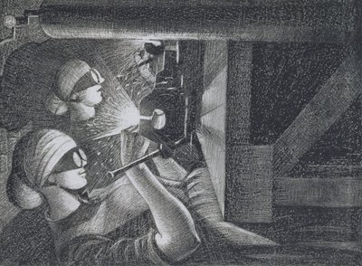 Acetylene Welders, 1917 (etching and drypoint) av Christopher Richard Wynne Nevinson