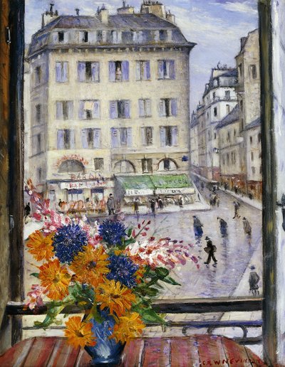 Höstbukett; Utsikt från ett Parisfönster, av Christopher Richard Wynne Nevinson