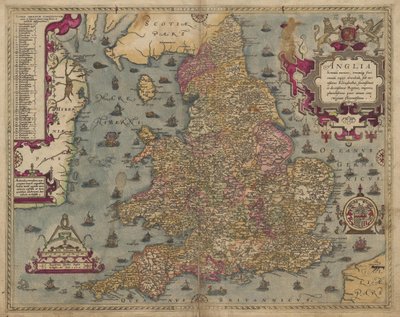 Anglia: England och Wales, 1579 av Christopher Saxton