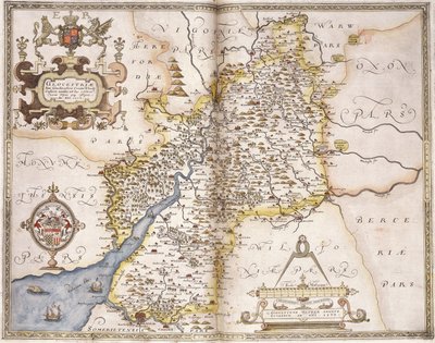 Gloucester (shire), 1579 av Christopher Saxton