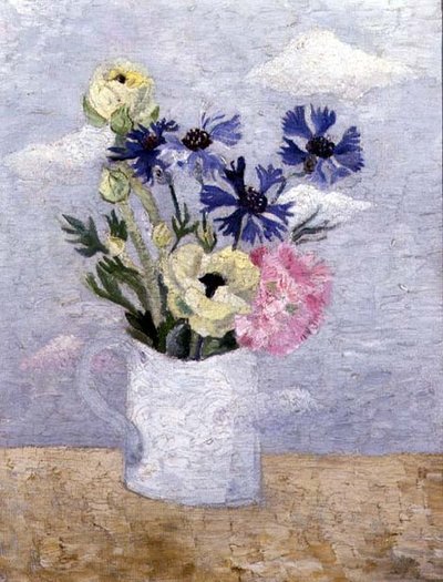 Blommor i en vit mugg av Christopher Wood