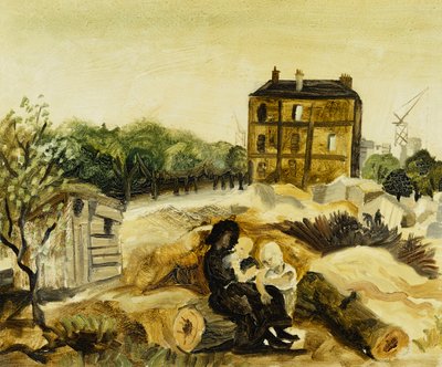 The Little Brown House, Passy, ca 1928 (olja på duk-skiva) av Christopher Wood