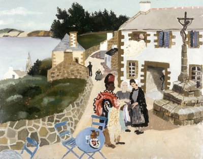 "Mattförsäljaren, Treboul", 1930 av Christopher Wood