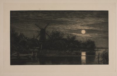 Den månbelysta kvällen på Tubæk av Cilius Johannes Konrad Andersen