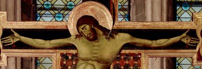 Krucifix detalj. Detrempe på trä av Cimabue (Cenni di Pepo) (1272-1302) 1268-1271 Mått 336x267 cm Arezzo, San Domenicos kyrka av Cimabue