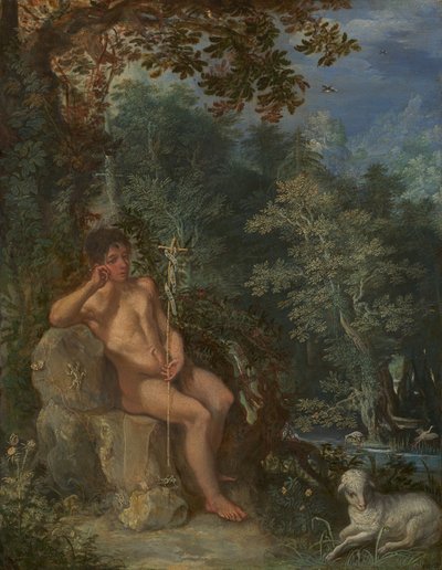 Johannes Döparen i vildmarken av Circle of Adam Elsheimer