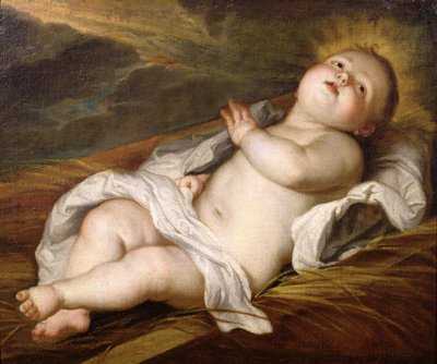 spädbarn Kristus av Circle of Anthony van Dyck
