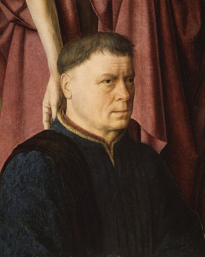 En donator presenterad av en helgon, ca. 1460-65. av Circle of Dieric Bouts