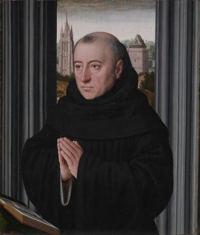 Porträtt av en munk av Circle of Gerard David