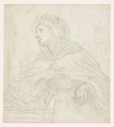 Studie av Santa Rosalia av Palermo av Ciro Ferri