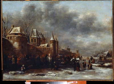 Schloss am Flussufer von Claes  Molenaer