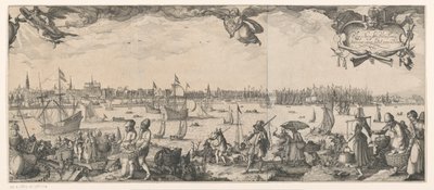 Profil av Amsterdam, sett från IJ (höger del) av Claes Jansz. Visscher (II)