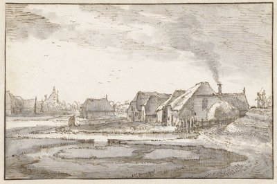 Spaarndammerdijk nära Braakjes av Claes Jansz. Visscher (II)