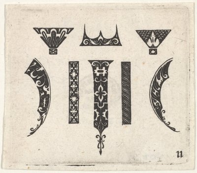 Svarttryck med åtta motiv, ca. 1620. av Claes Jansz Visscher