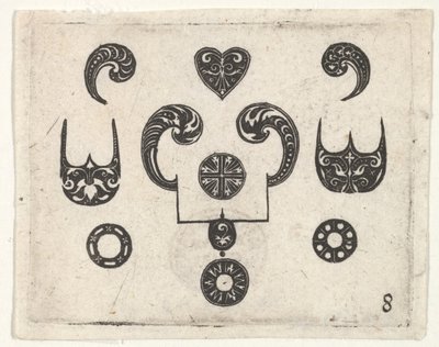 Svarttryck med olika motiv, ca. 1620. av Claes Jansz Visscher