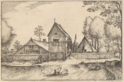 Stor murad gård, tallrik 23 från Regiunculae et Villee Aliquot Ducatus Brabantiae, ca. 1610 av Claes Jansz Visscher