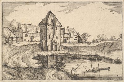 Dammen, skylt 9 från provinsen Brabant, ca. 1610 av Claes Jansz Visscher