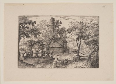 Vägen mot Heemstede, från vyer i omgivningarna kring Haarlem (Plaisante Plaetsen) av Claes Jansz. Visscher