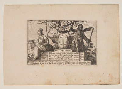 Titelplansch, ur Vyer i Haarlems omgivningar (Plaisante Plaetsen) av Claes Jansz. Visscher